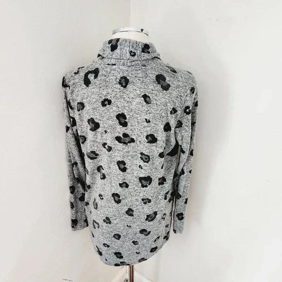 Gibson Gray Animal Print Open Cardigan‎ Women's Size Small - Picture 2 of 5